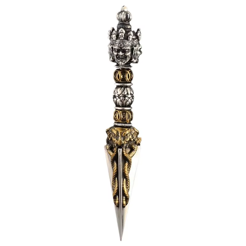 Collier pendentif Vajra en argent sterling fait à la main