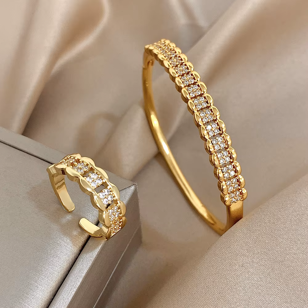 Bracelet de luxe multicouche en Zircon incrusté de Micro pour femmes