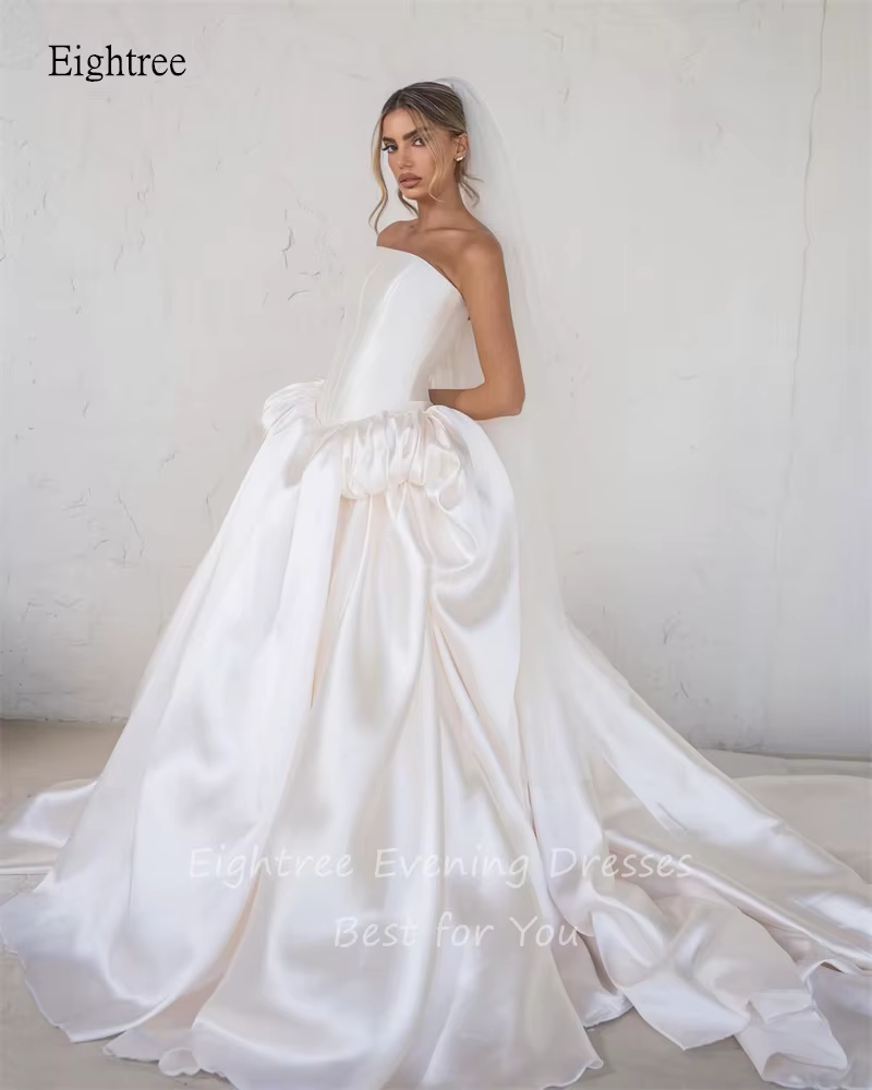 Robe de mariée de luxe Eightree sans bretelles
