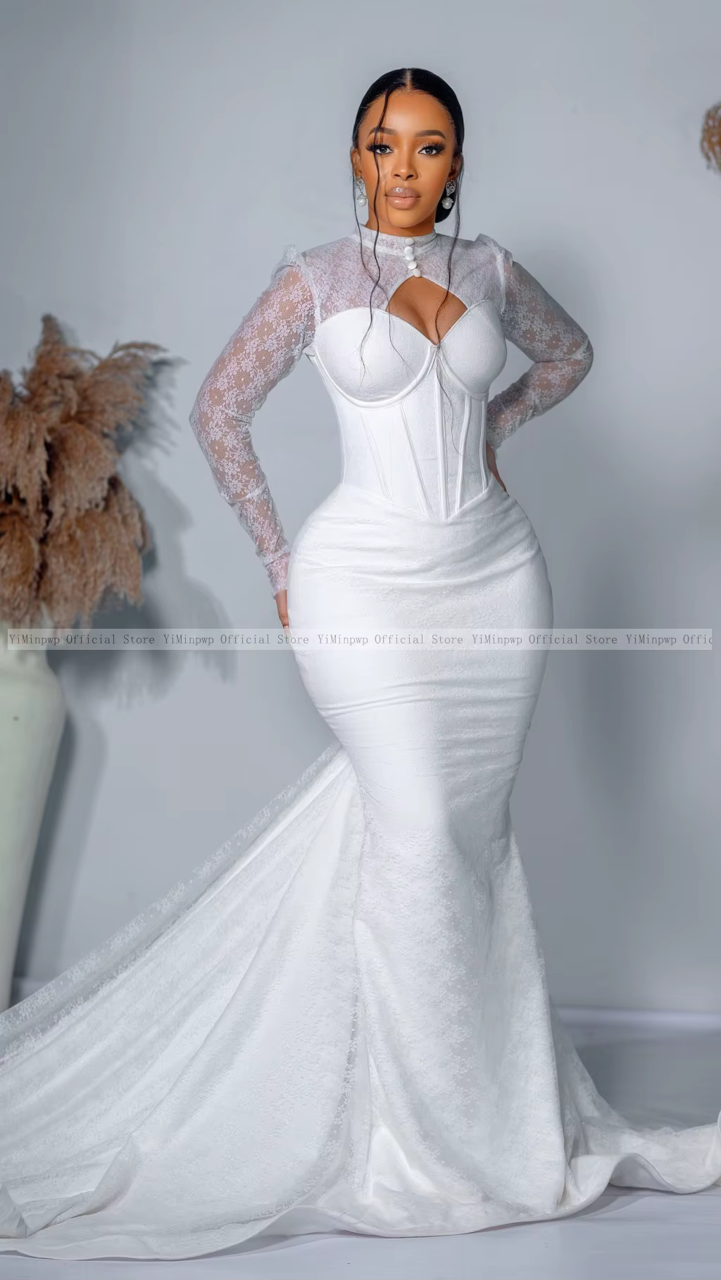 Robes de mariée civile sirène en dentelle