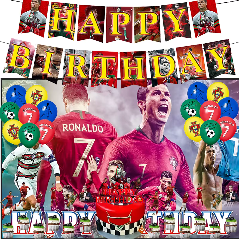 Décoration de fête d'anniversaire sur le thème du sport