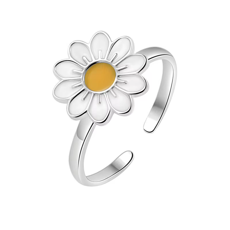 Bague ouverte en argent regardé 925 pour femme