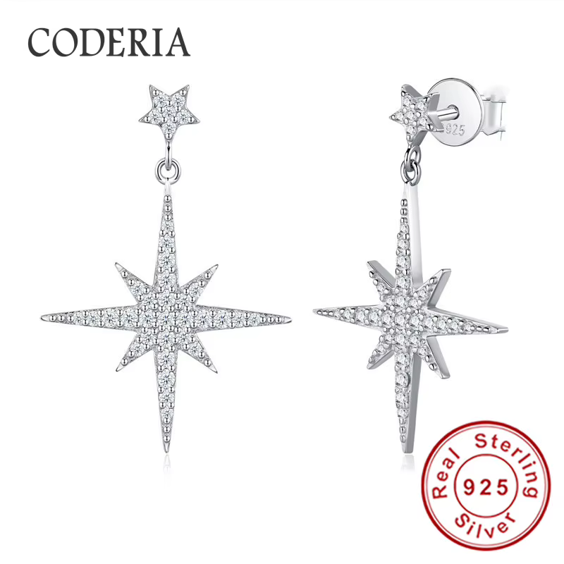 Boucles d'oreilles tendance en argent sterling 925 pour femmes