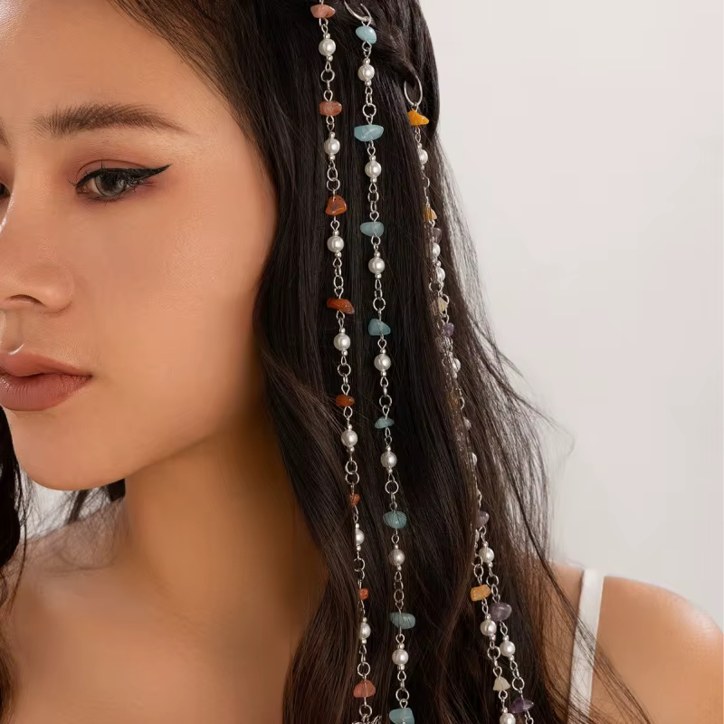 Anneaux de cheveux bijoux manchettes pince tresses