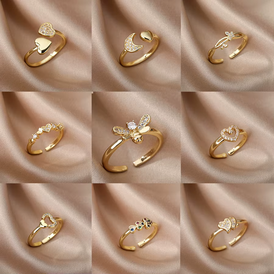 Bague papillon abeille pour femmes
