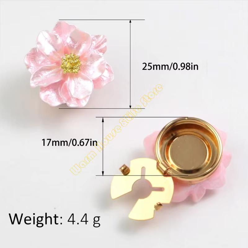 Boutons manchette chemise à Clip à fleurs nacrées