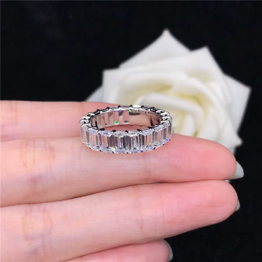 Bijoux de mariage en or blanc pur pour hommes, beaux bijoux de fiançailles, 18 carats, or AU750, excellent design, fiancé, grande qualité