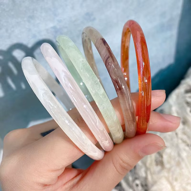 Bracelet jingle en verre pour femme et fille