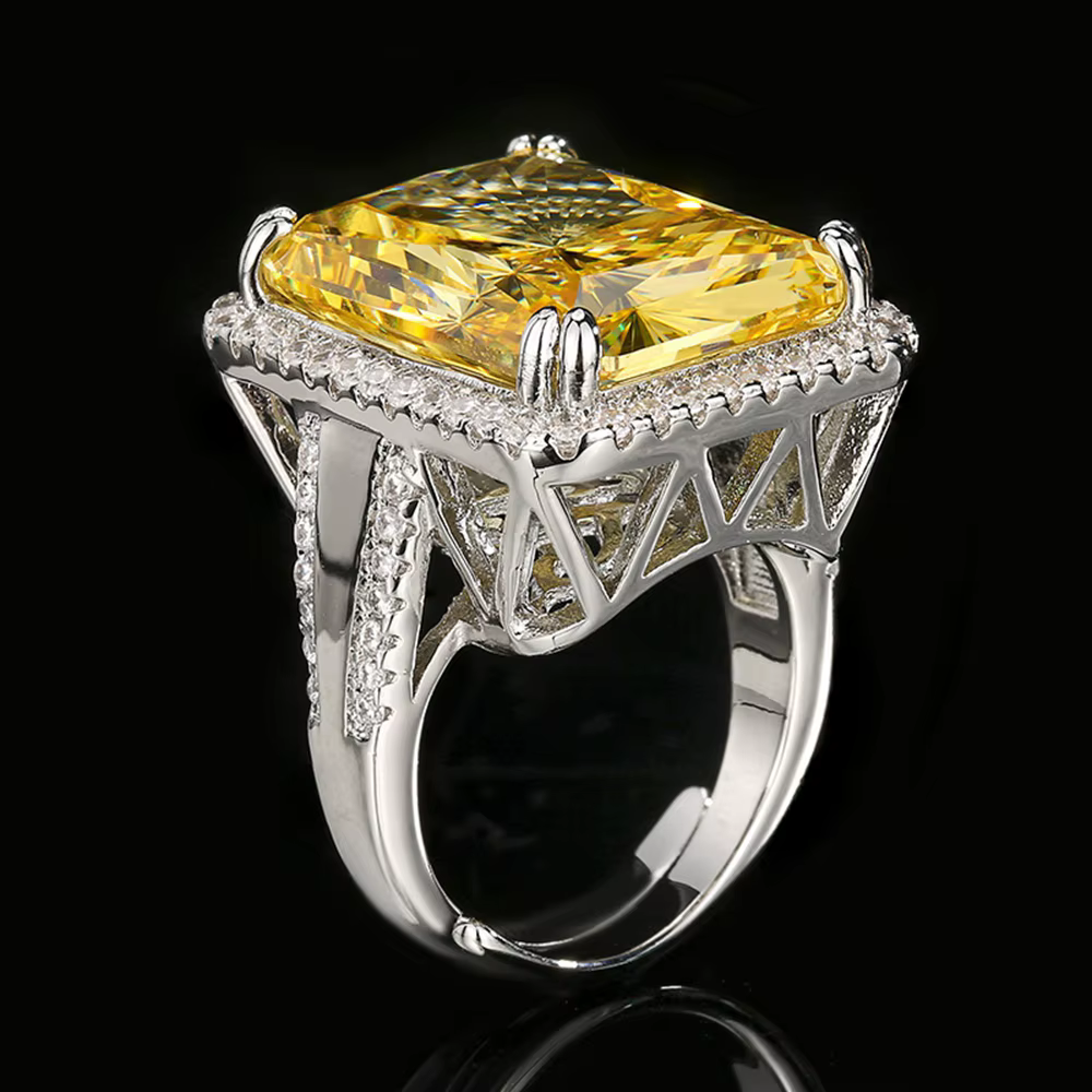 Vinregem – bague en saphir de laboratoire pour femmes