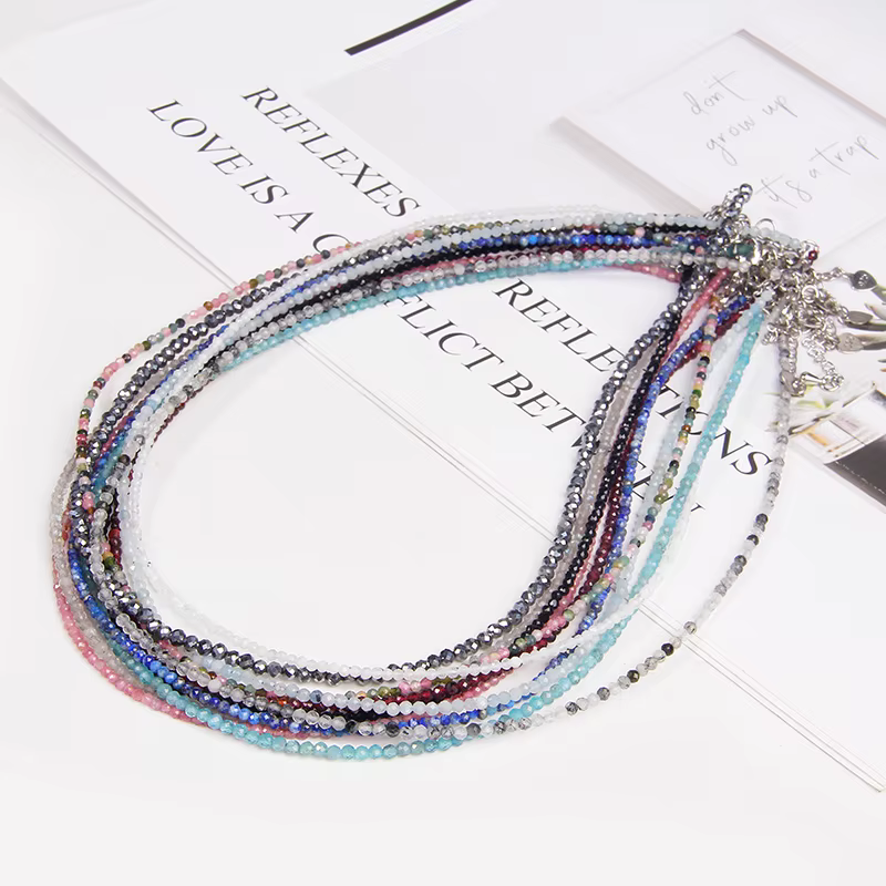 Collier en pierre précieuse brute naturelle pour femme