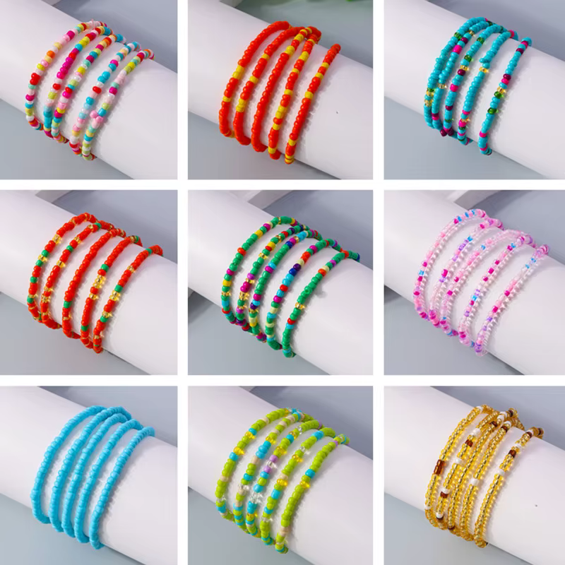 Bracelet de perles colorées fait à la main pour femmes et filles