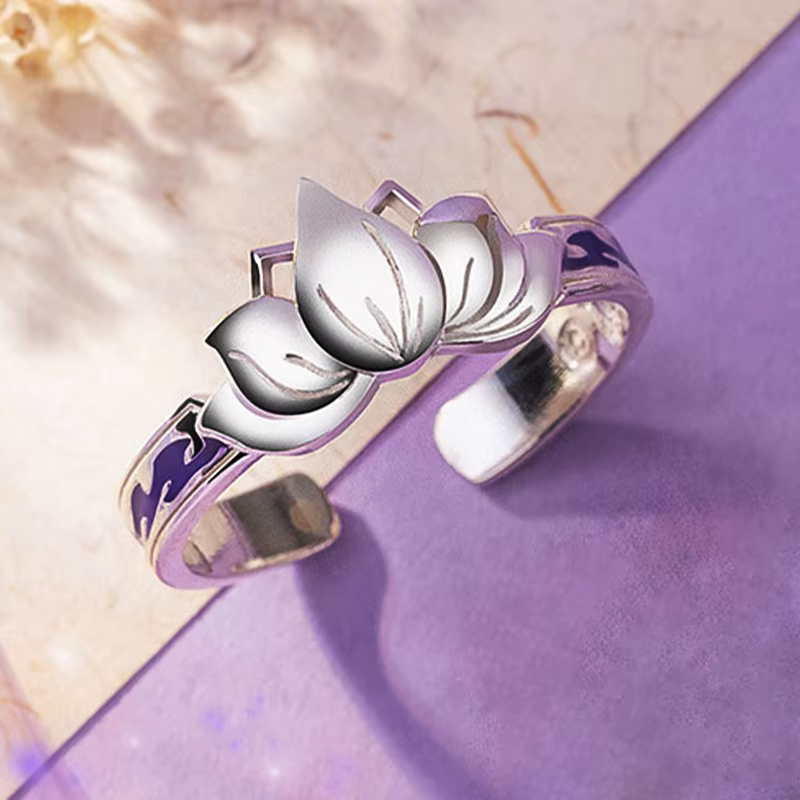 Bague rétro chinoise Everisonne Annie Flower pour femme