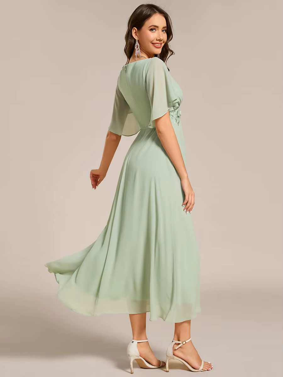 Robes de soirée élégantes à manches courtes