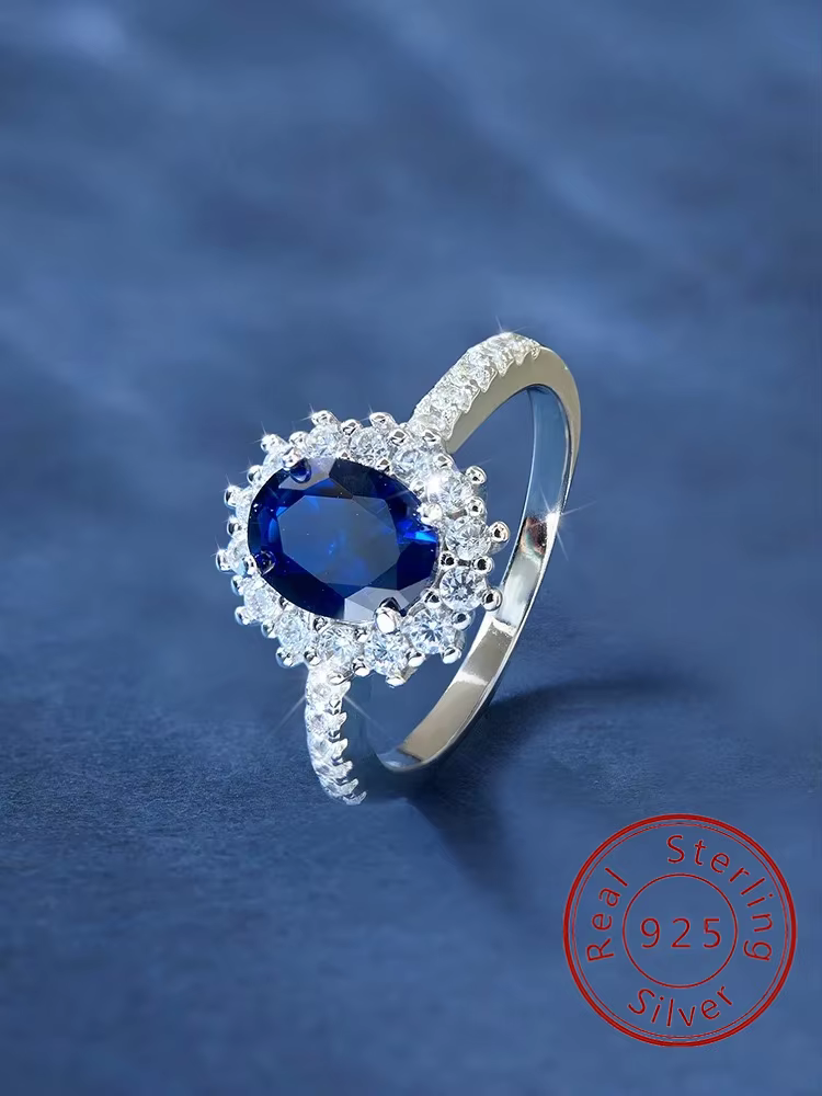 Bague couronne de reine en argent Sterling 925