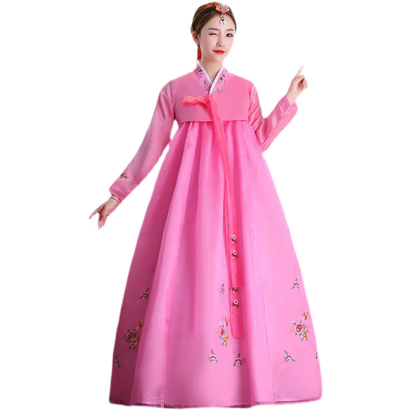 Costumes de spectacle de mariage de cour traditionnelle coréenne pour femmes