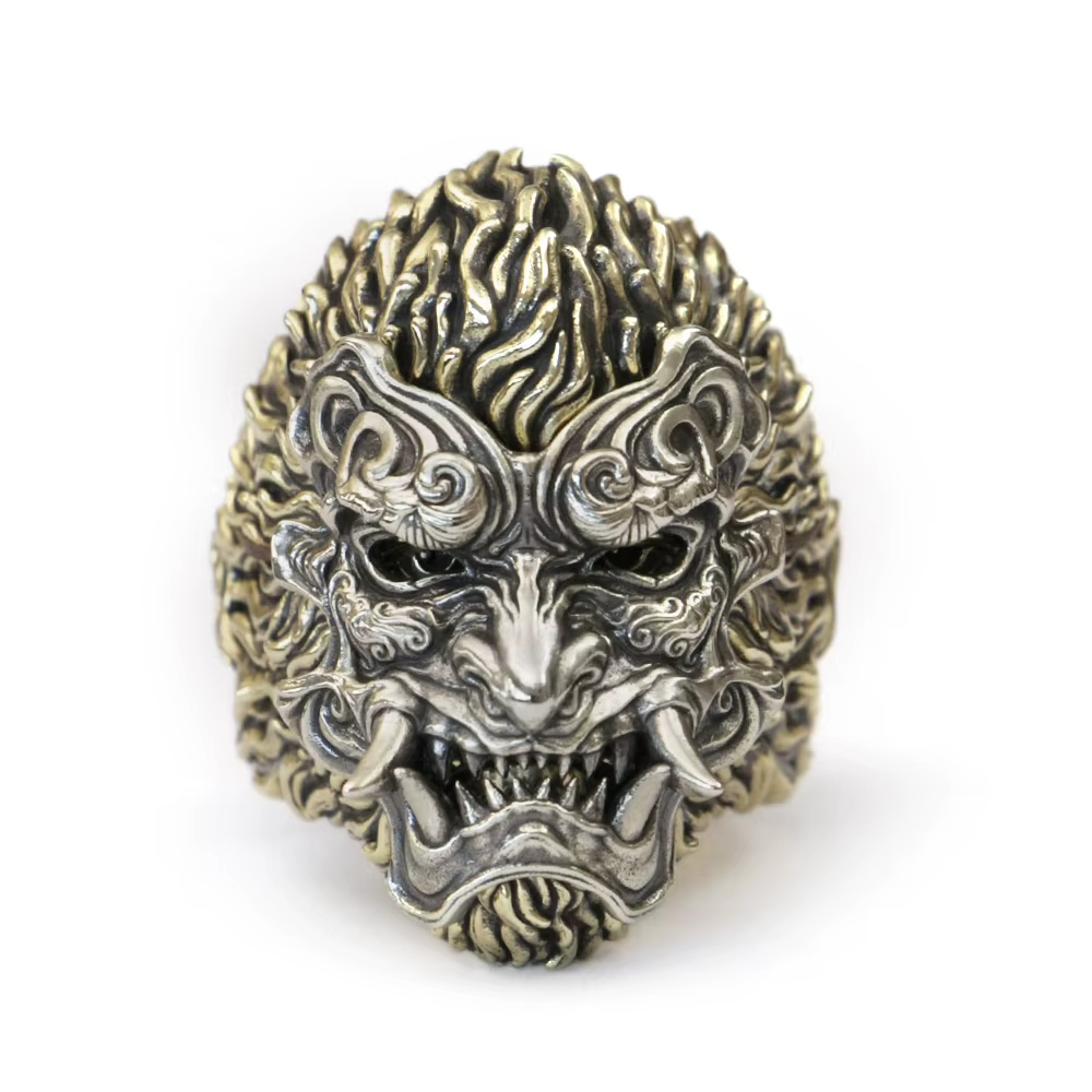 Détails Laiton Mythe noir Wukong Monkey King Biker Ring BR482 Taille américaine 8 ~ 15