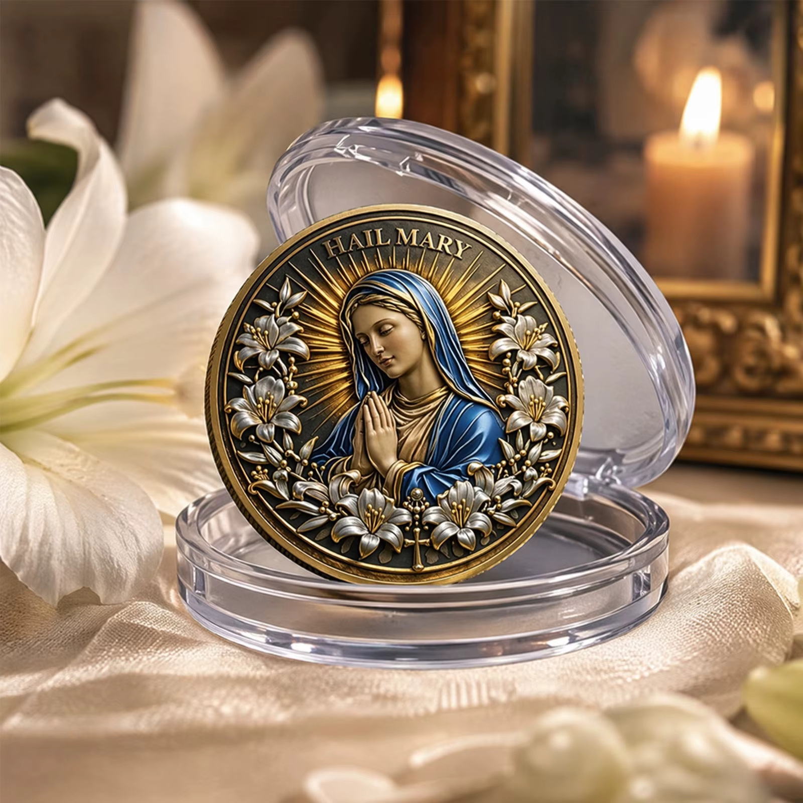 Pièce de collection religieuse catholique chrétienne