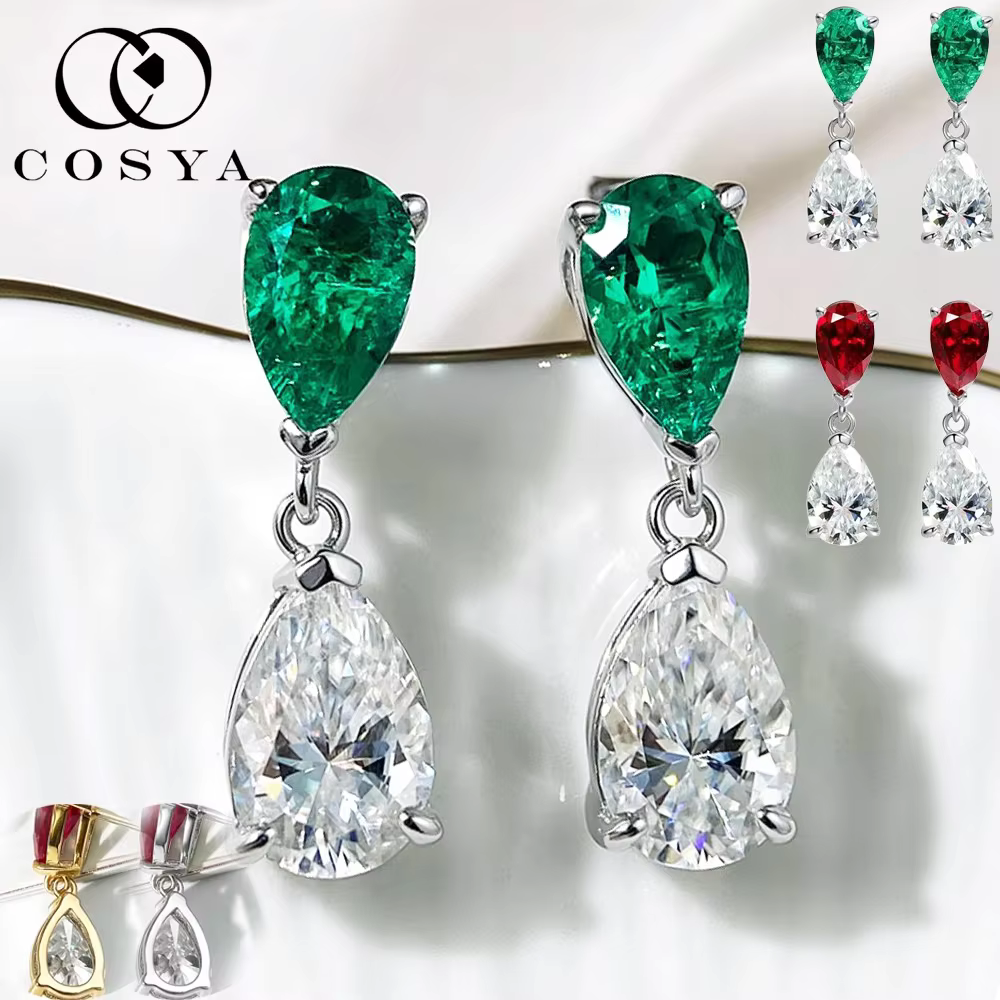 COSYA – boucles d'oreilles en forme de poire pour femmes
