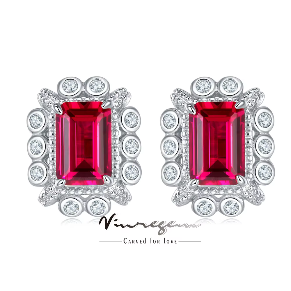 Vinregem-Boucles d'oreilles en argent regardé 1.6 pour femme