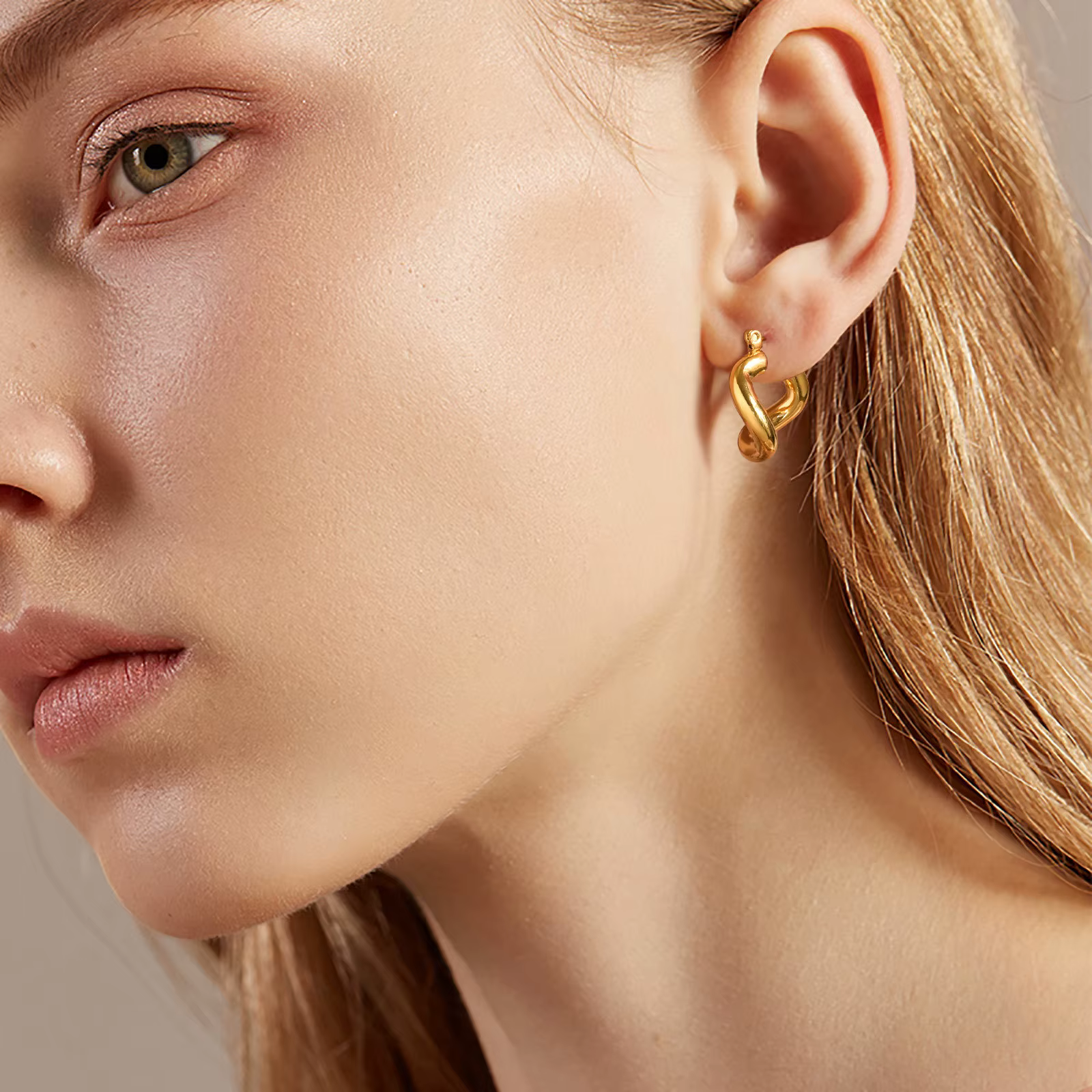 ChimJewelry-Boucles d'oreilles créoles en or pour femmes et filles