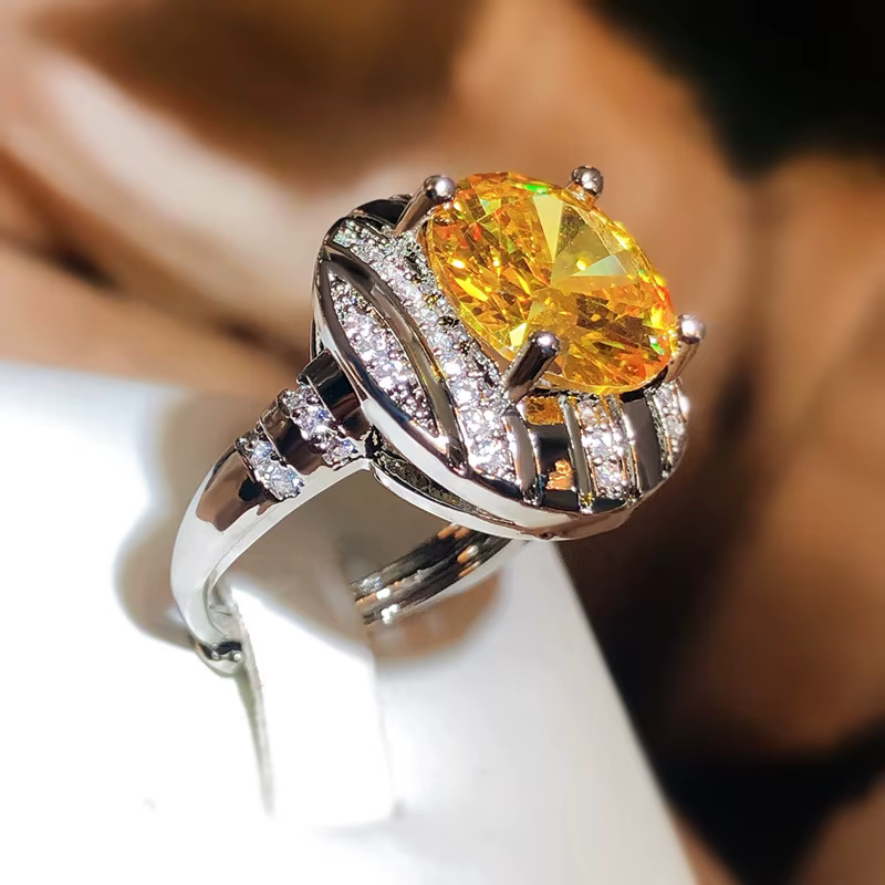 Flashy-Bague plaquée argent 925 pour femme