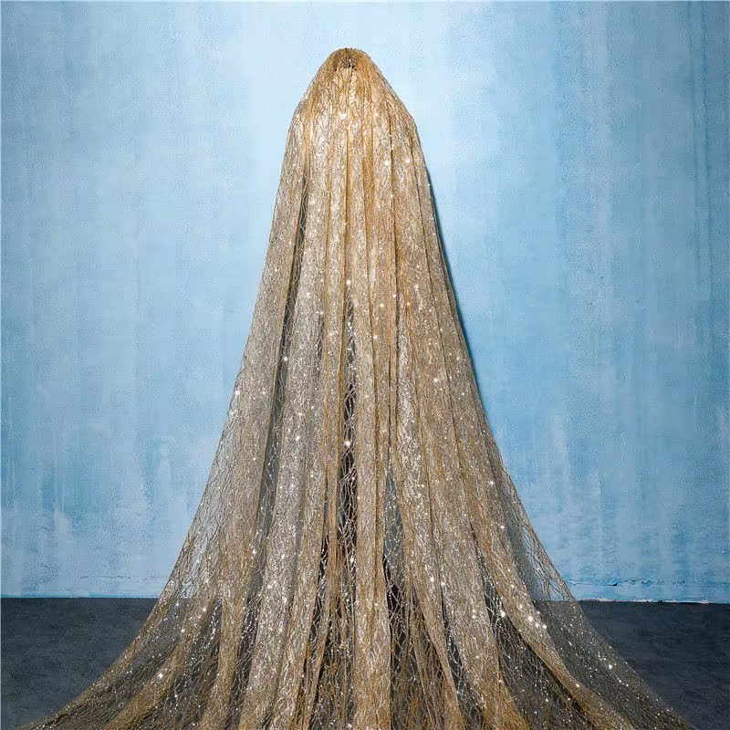 Or 3 mètres mariage voile de mariée longue