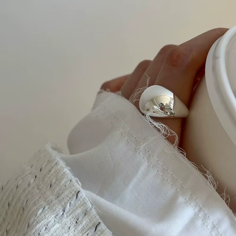 Argent sterling 925, surface lisse
