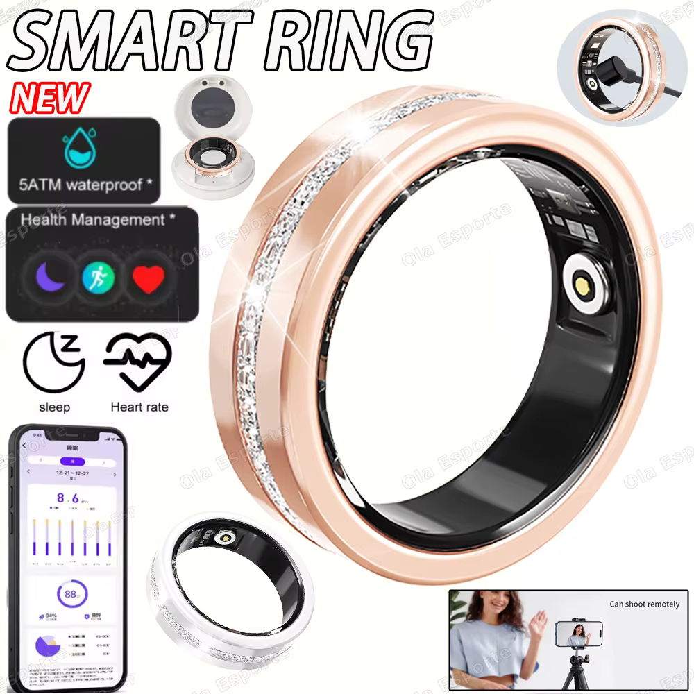 Bague intelligente en diamant pour femmes