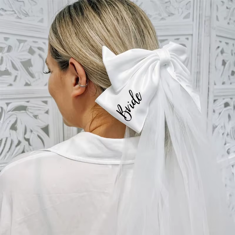 Voile de mariée blanc avec pince à cheveux
