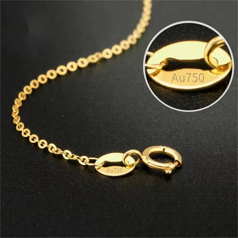 Collier clavicule à maillons toriques en or 18K Au750 pour femmes