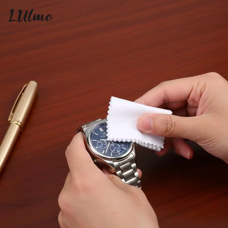 50 chiffons de polissage couleur argent, chiffons de nettoyage doux pour bijoux en argent et or, outil de polissage