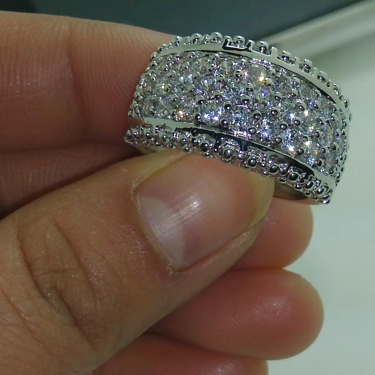 Bague en diamant de laboratoire vintage pour femme
