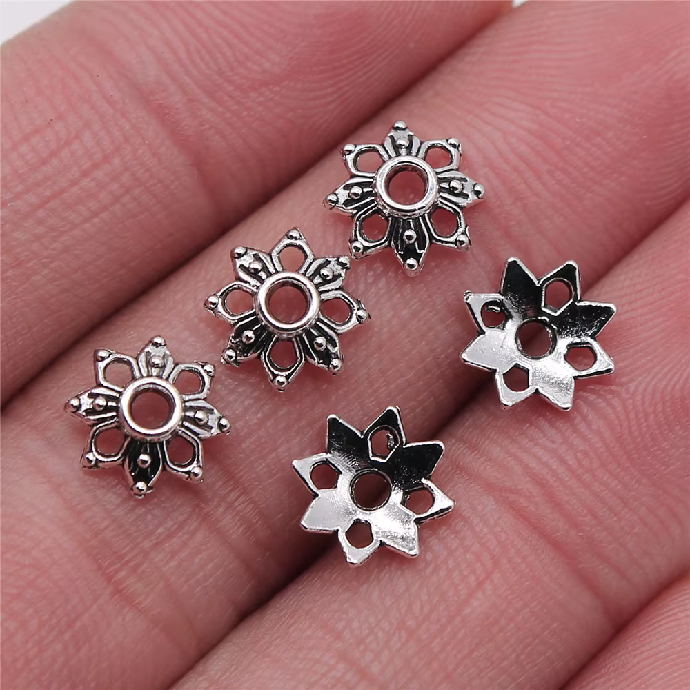 WYSIWYG 50 pièces 9x9mm casquettes de perles pour la fabrication de bijoux bricolage