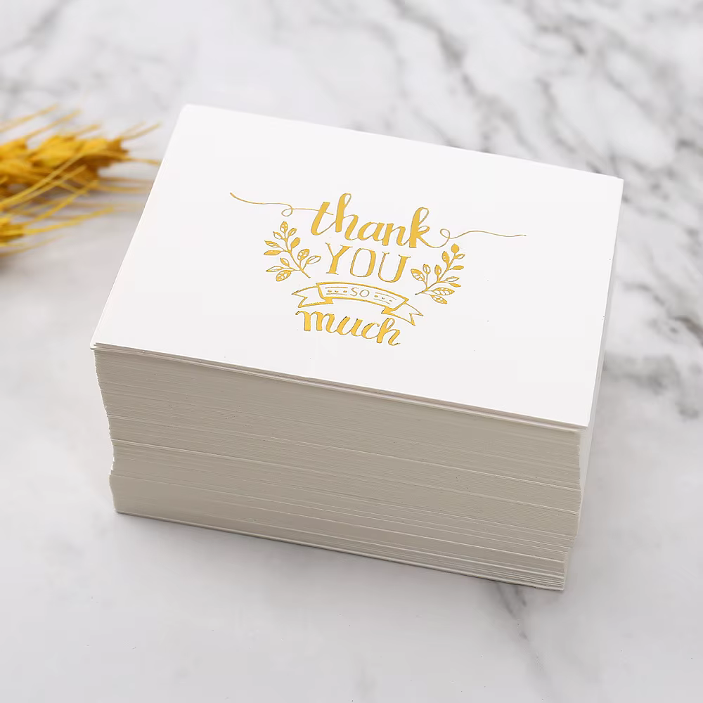 Cartes de Remerciement Blanches
