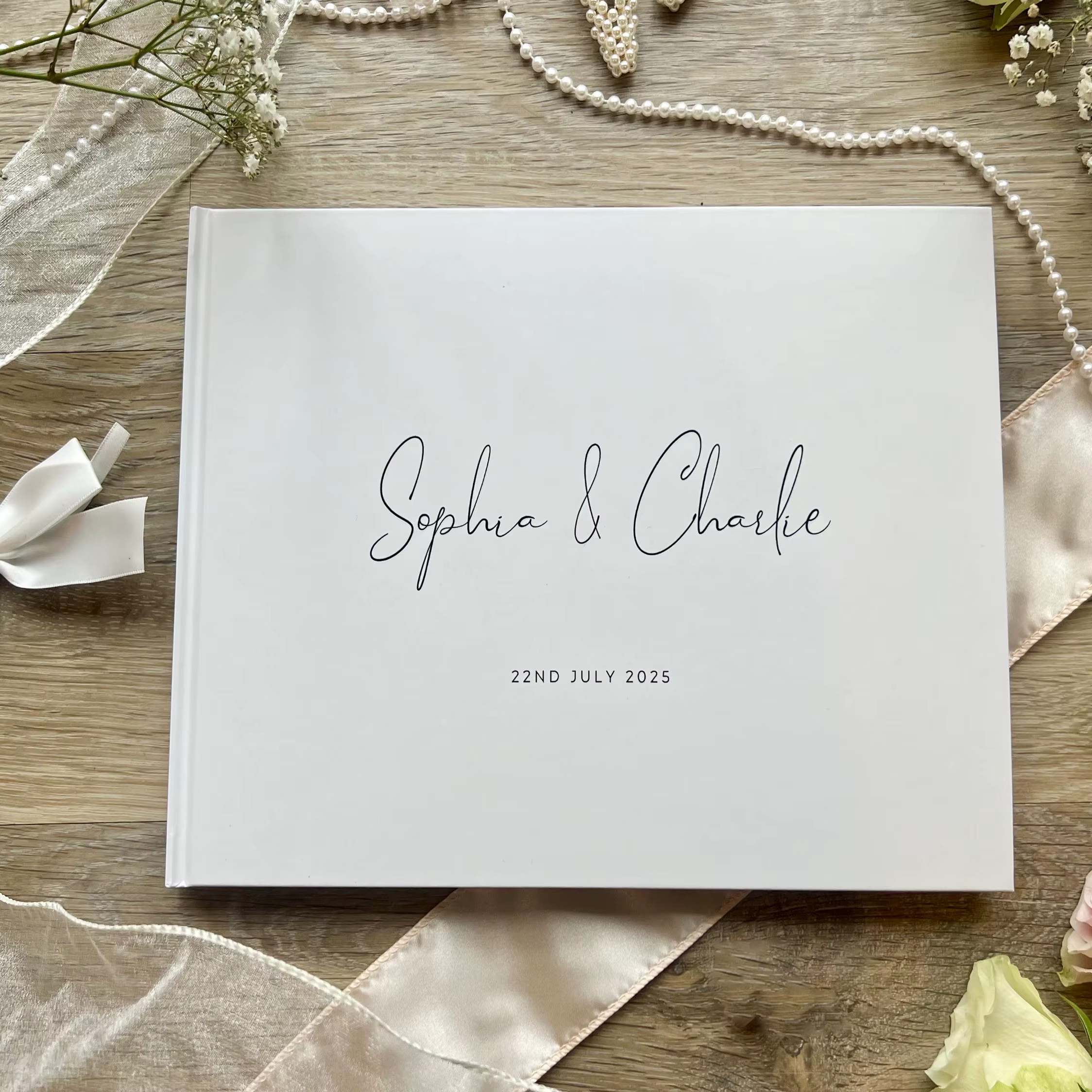 Livre d'or de mariage personnalisé pour fiançailles