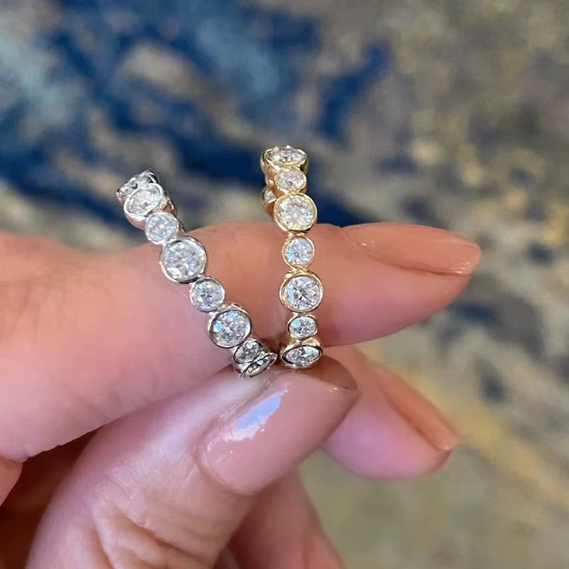 Huitan – bague ronde en zircone cubique pour femmes
