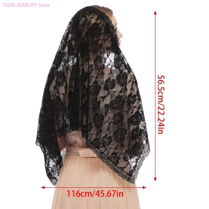 62KE – voile en dentelle pour châle