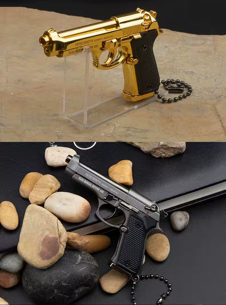 1:3 alliage 92f pistolet modèle Portable porte-clés sac détachable jouet