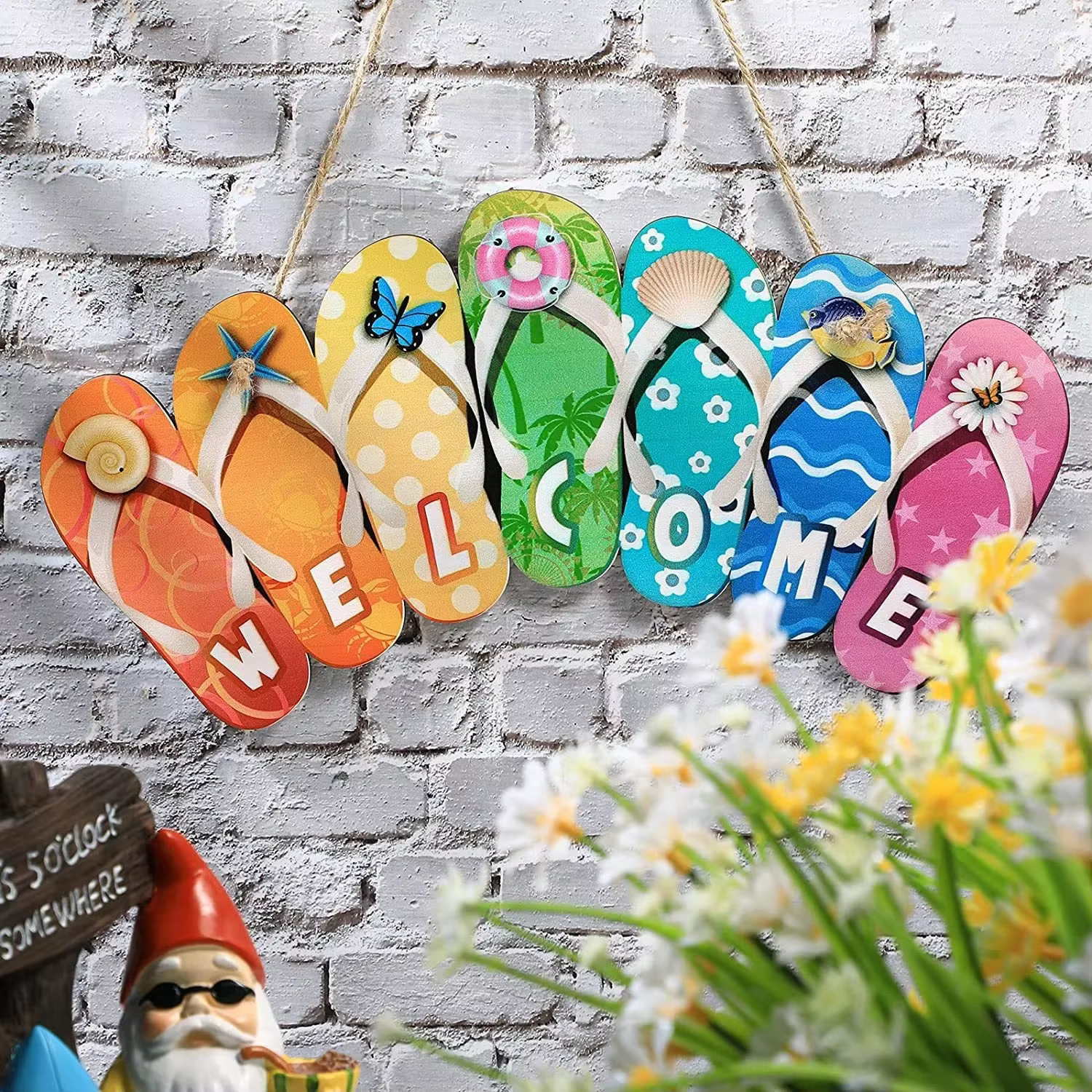 Plaques de porte en bois à thème hawaïen