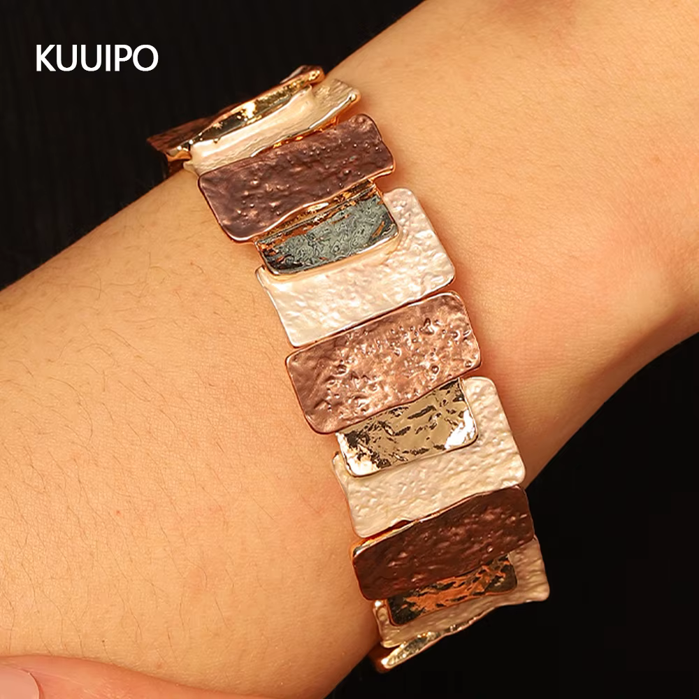 Bracelet à brins élastiques géométriques pour femmes
