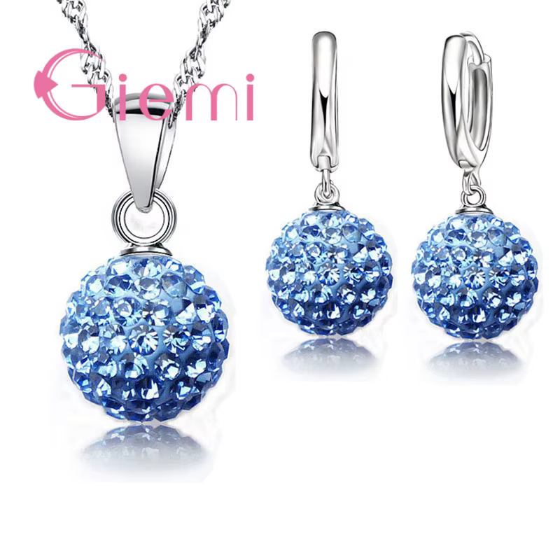 Ensemble de bijoux en argent regardé 925 pour femme