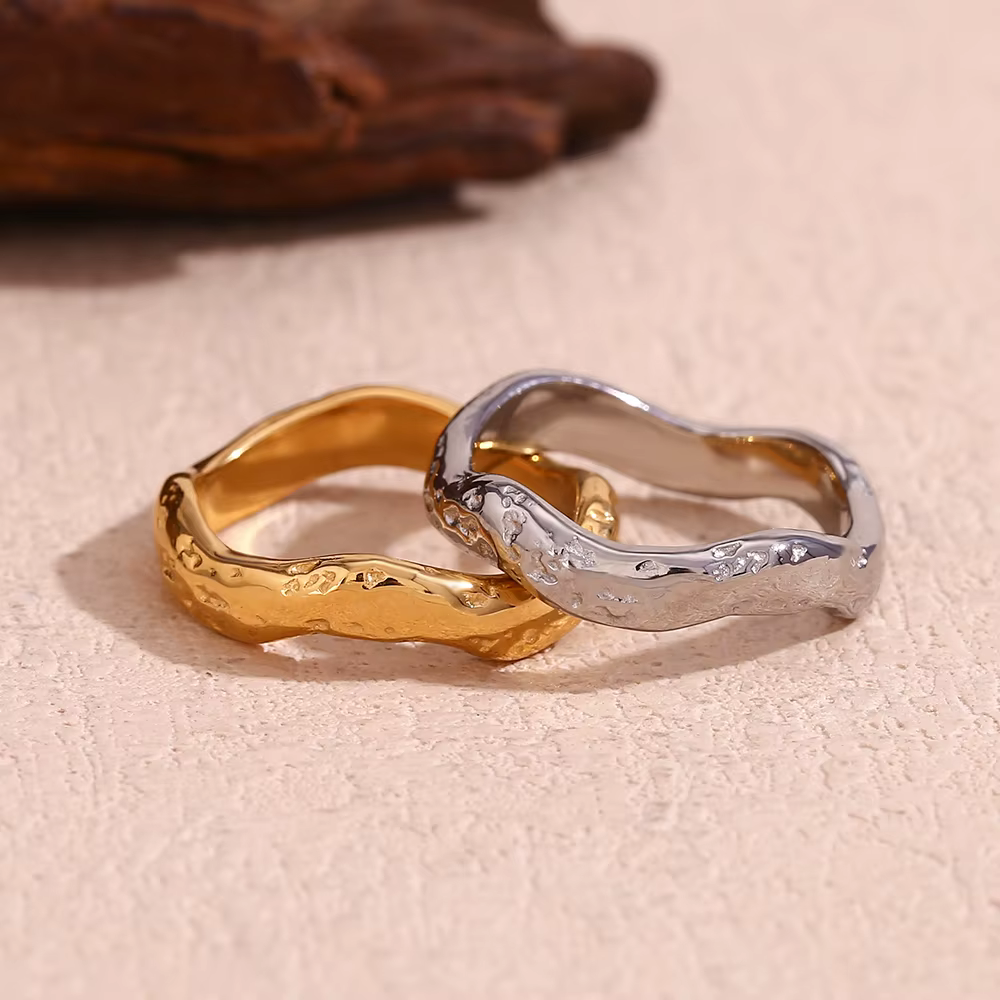 E.B.belle-Bague en or et argent pour femme