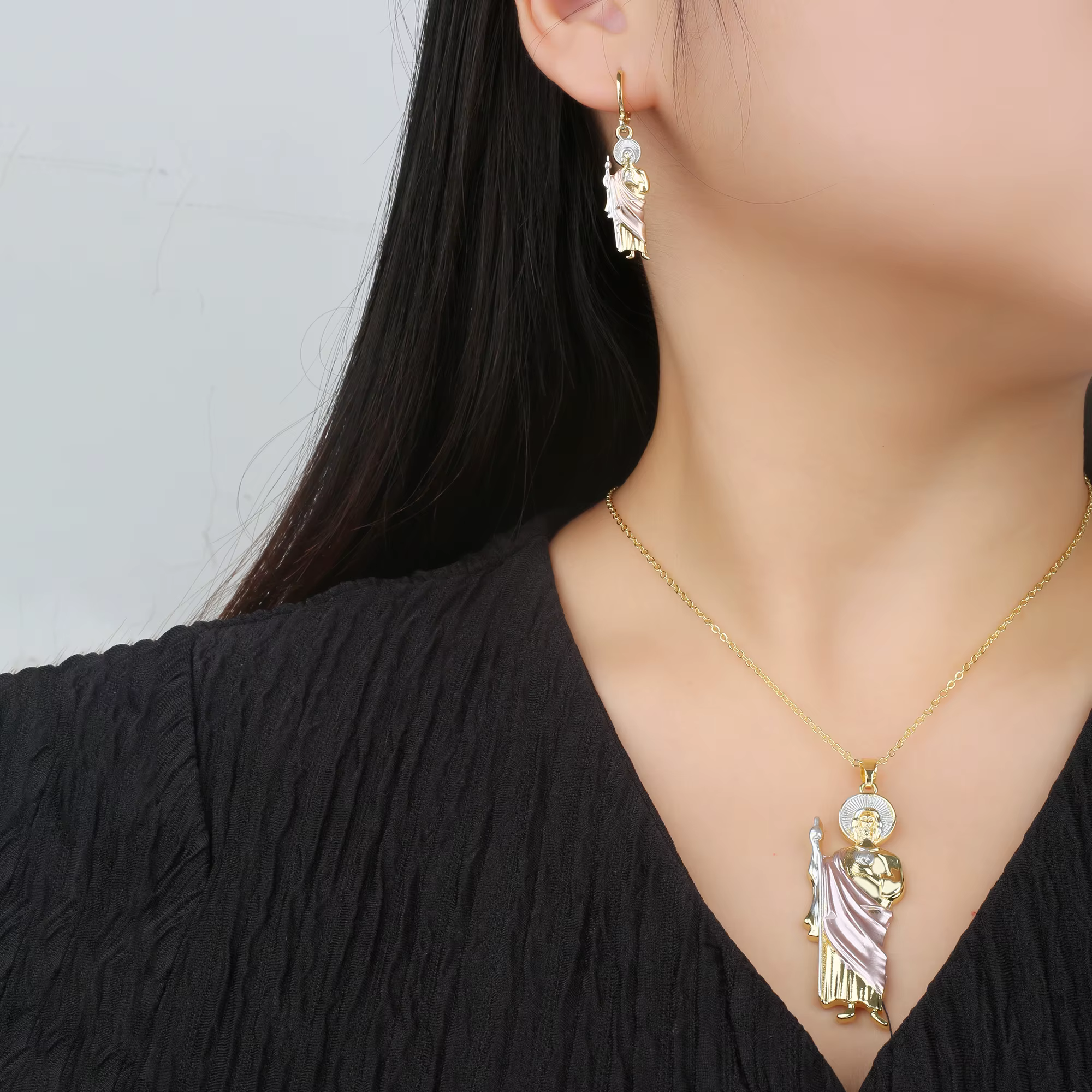 Ensemble de bijoux en plaqué or 18 carats pour femmes
