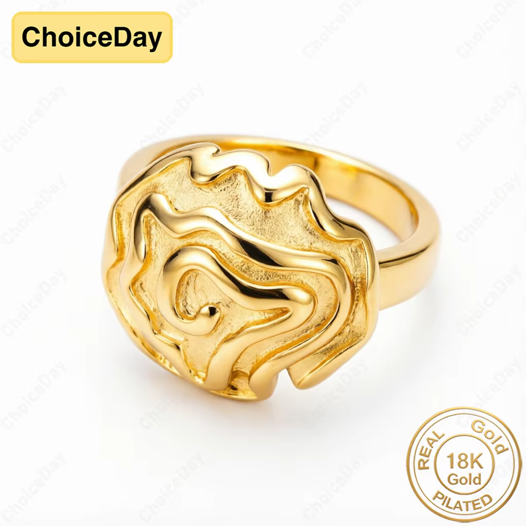 Bague élégante plaquée or 18 carats