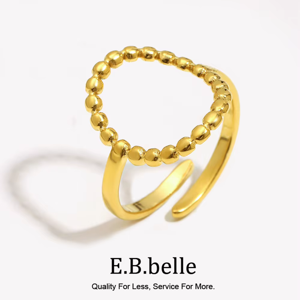 E.B.belle – bague circulaire en perles creuses pour femmes