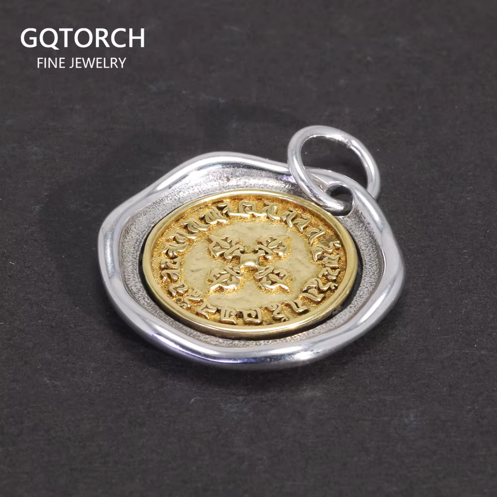 Group collier pendentif pilon Vajra en argent regardé 925 pur pour hommes et femmes