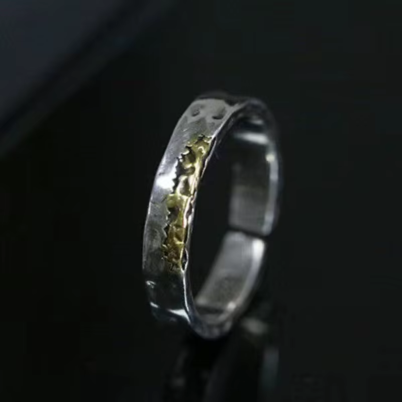 Bague en argent regardé 925 pour homme