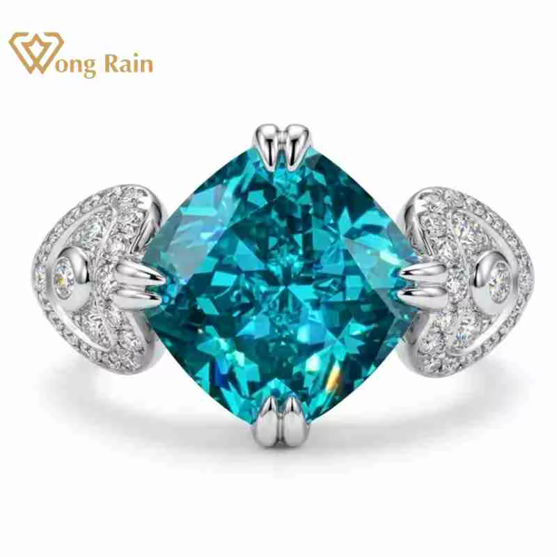 Wong Rain – bague de cocktail en argent Sterling 925 scintillant
