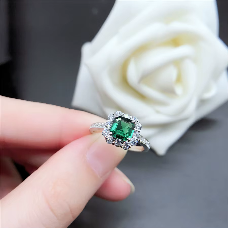 Bague en or blanc pur 18 carats pour femme