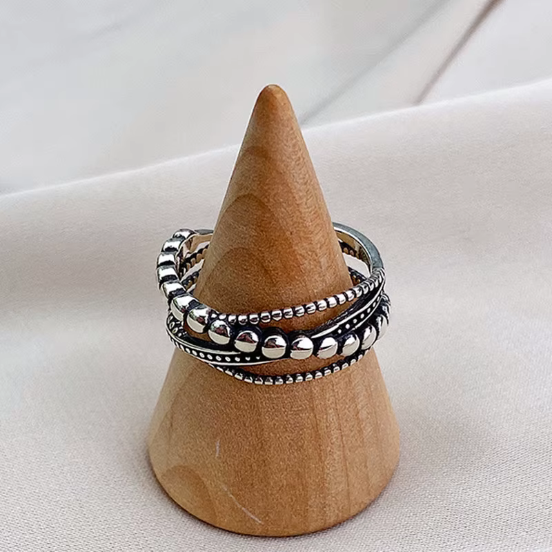 Bague enroulée en argent Sterling 925 pour femmes
